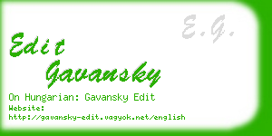 edit gavansky business card